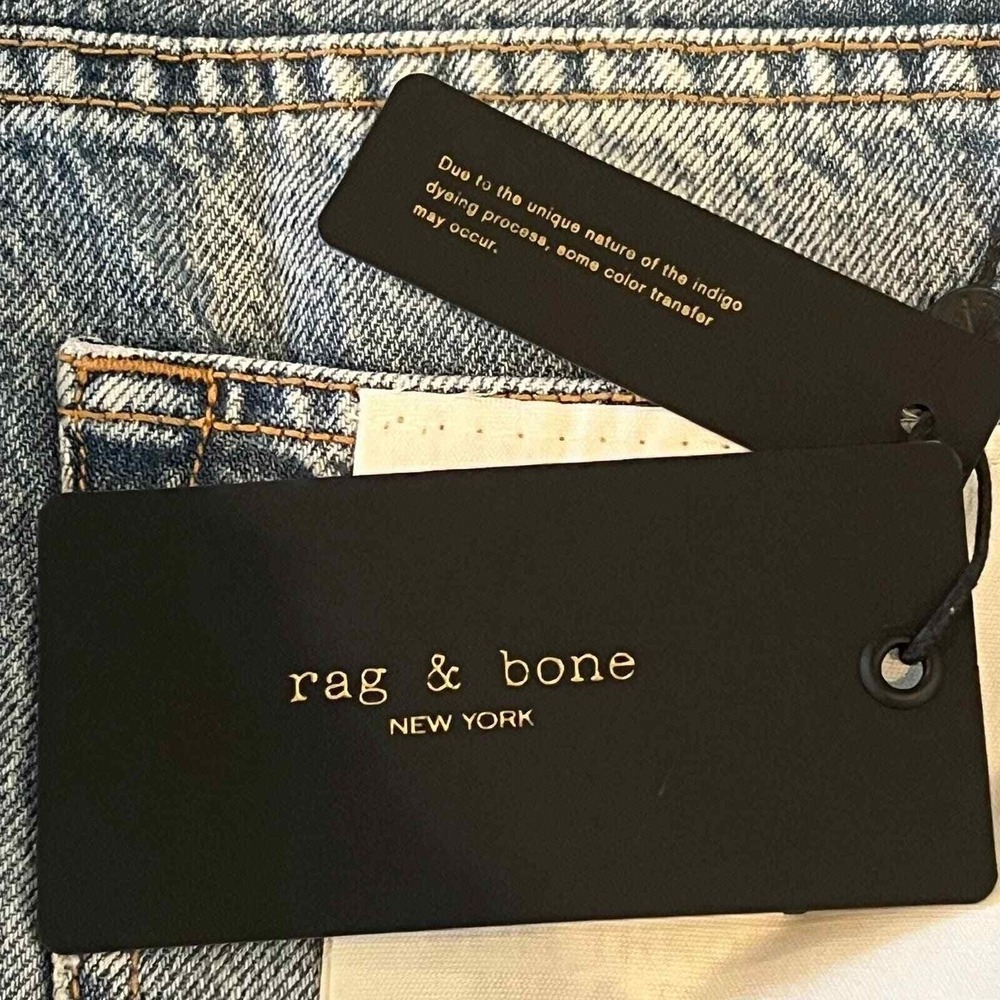 Rag & Bone "Nina" High-Rise Ankle Cigarette Jeans Dana Point Distressed 26, NWT - Picture 12 of 16